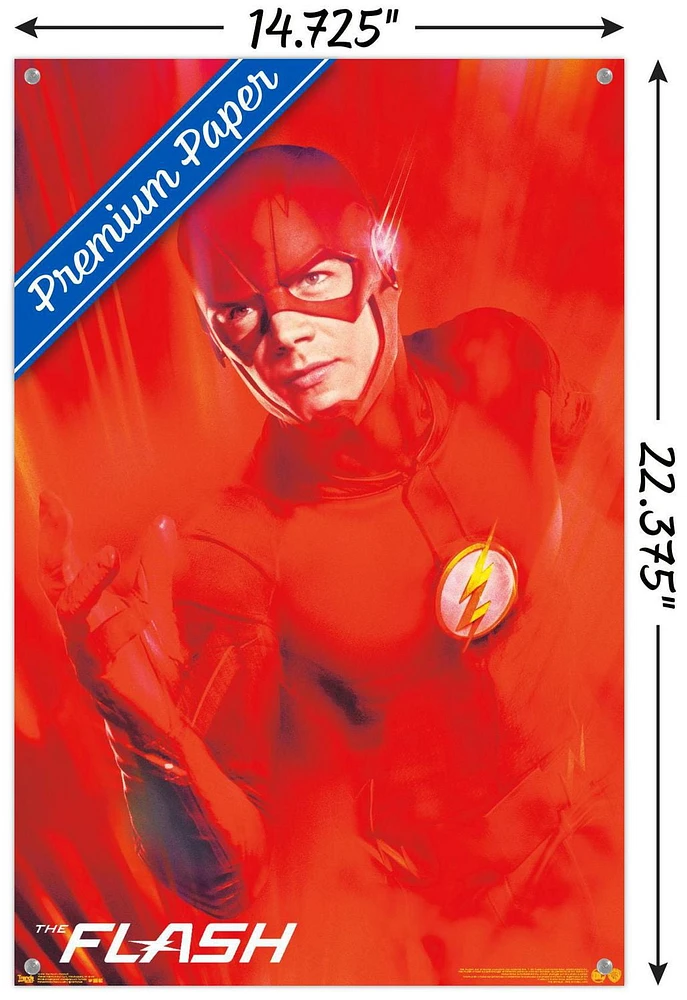 DC Comics TV - The Flash Key Art Wall Poster, 22.375" x 34"