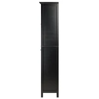 Winsome Burgundy Wine Display Tower, Black - 20667