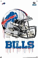 NFL Buffalo Bills - Drip Helmet 20 Wall Poster with Magnetic Frame