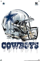 NFL Dallas Cowboys - Drip Helmet 20 Wall Poster, 22.375" x 34" Framed