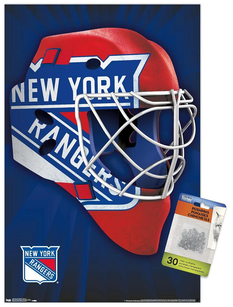 NHL New York Rangers - Mask 16 Wall Poster, 22.375" x 34"