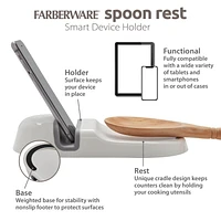 Farberware Spoon Rest with Tablet Holder, Spoon Rest with Tablet Holder