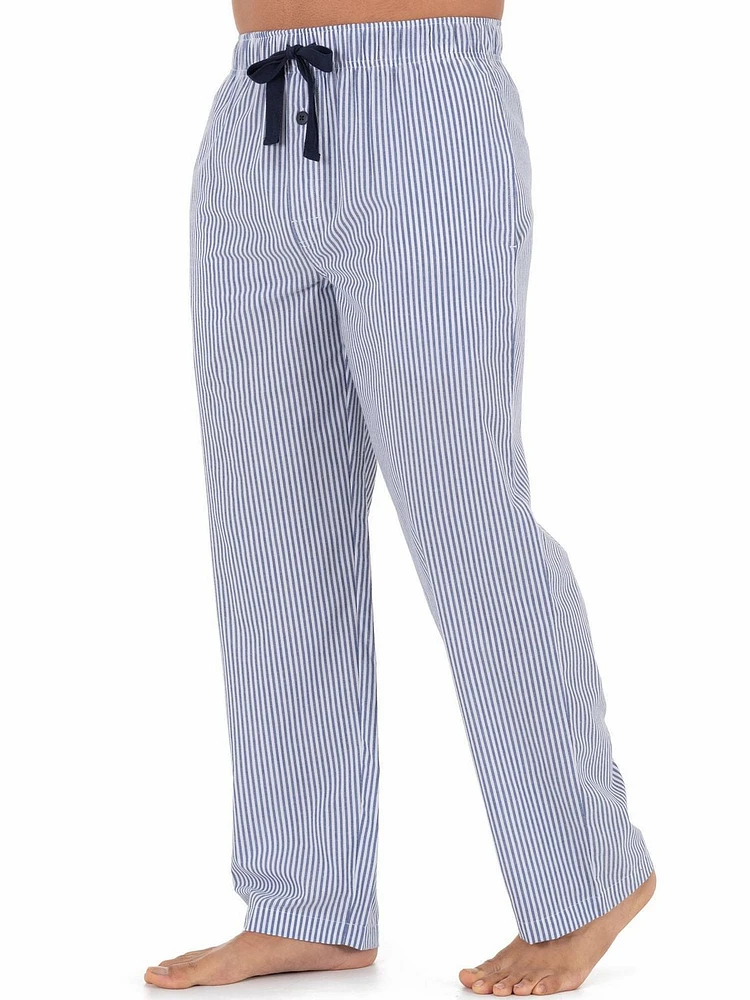 Fruit of the Loom Men's Microsanded Woven Stripe Pajama Pant