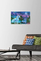 Unicorn Meadow Wall Poster, 22.375" x 34" Framed