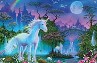 Unicorn Meadow Wall Poster, 22.375" x 34" Framed