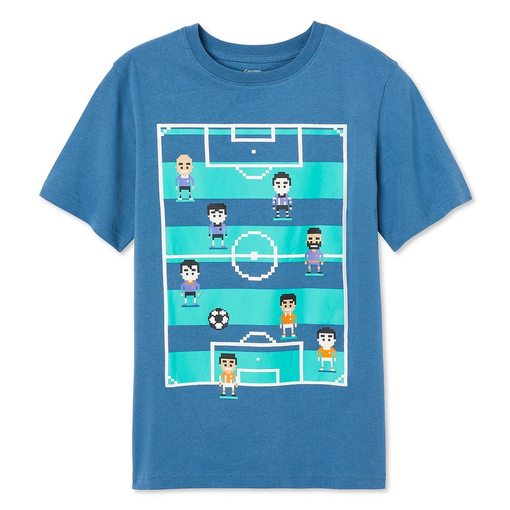 T-shirt sport à manches courtes George pour garçons Tailles TP–TG