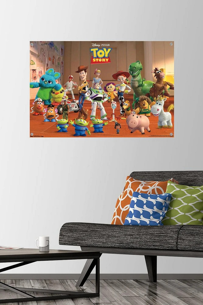 Disney Pixar Toy Story 4 - Collage Wall Poster, 22.375" x 34" Framed