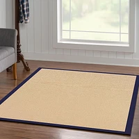 Athena Natural & Blue 5' x 8' Area Rug