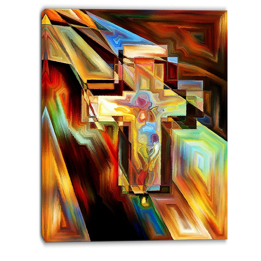 Design Art Light of The Cross Canvas Print