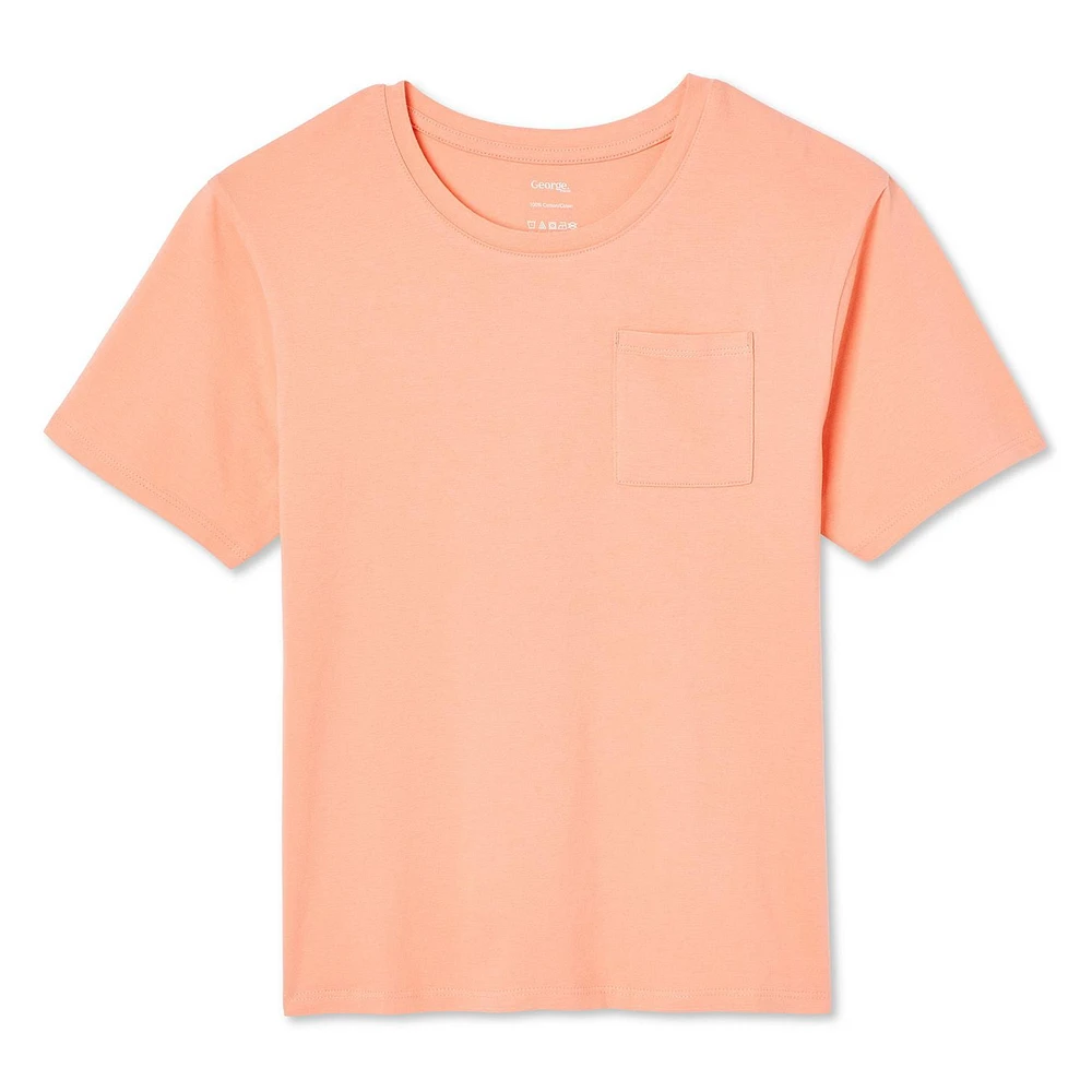 George Girls' Pocket Tee, Sizes XS-XL