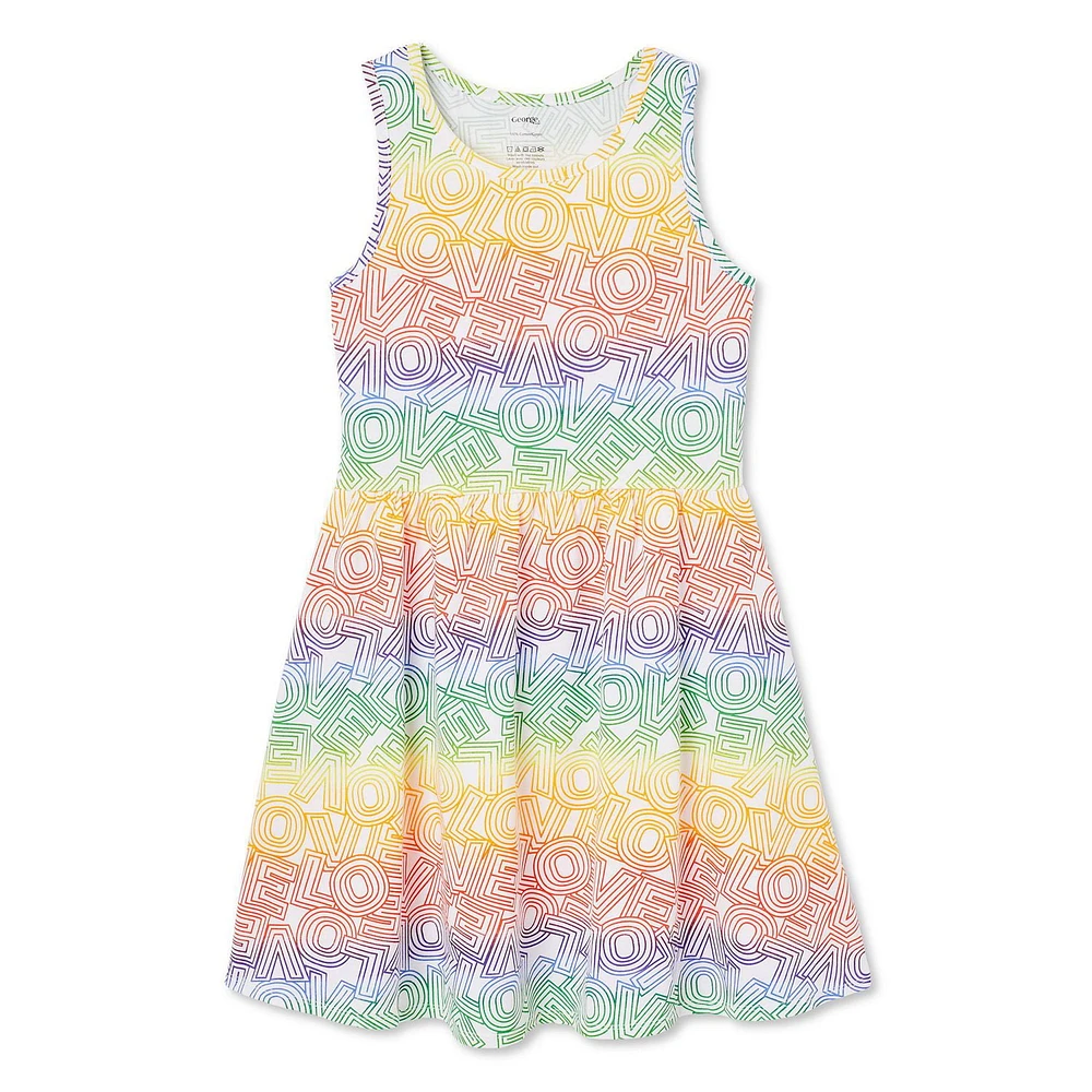 George Girls' Printed Dress, Sizes XS-XL