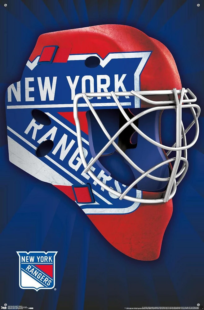 NHL New York Rangers - Mask 16 Wall Poster, 22.375" x 34"