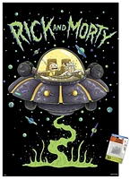 Rick And Morty - Ship Wall Poster, 22.375" x 34" Framed