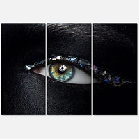 Designart Woman Eyes With Multi-Colored Glass Sparkles Canvas Wall Art