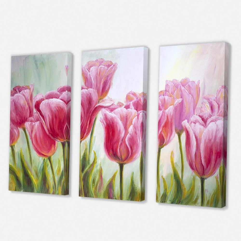 Designart Tulips Flowers Blossoming Canvas Wall Art