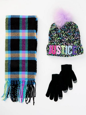 3pc Cold Weather Set, Hat, Scarf, and Gloves Winter Set