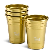 Thyme & Table Cocktail Party Cups, 4 Piece Set, Gold, barware