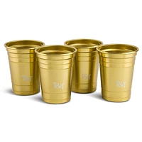 Thyme & Table Cocktail Party Cups, 4 Piece Set, Gold, barware