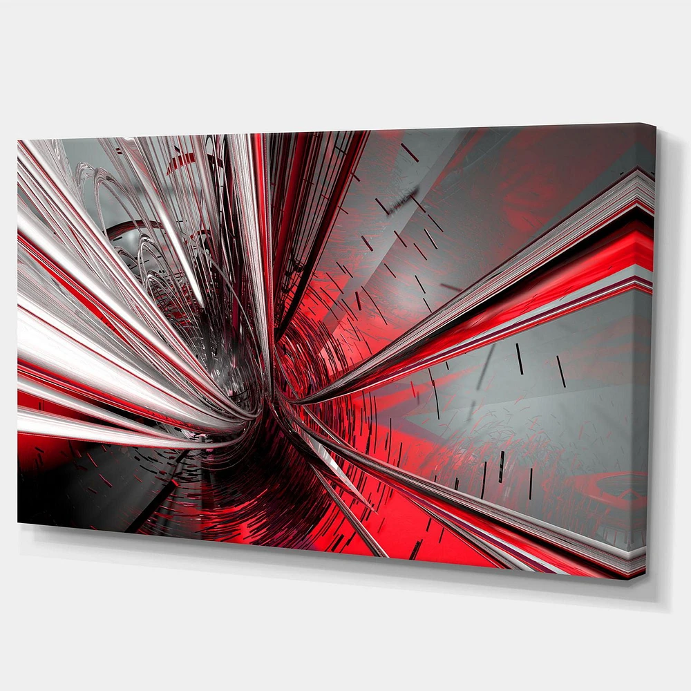 Designart Fractal 3D Deep into Middle Canvas Wall Art