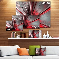 Designart Fractal 3D Deep into Middle Canvas Wall Art