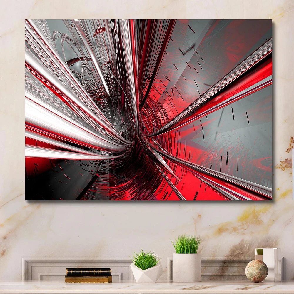 Designart Fractal 3D Deep into Middle Canvas Wall Art