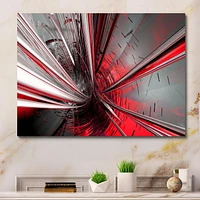 Designart Fractal 3D Deep into Middle Canvas Wall Art