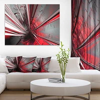 Designart Fractal 3D Deep into Middle Canvas Wall Art