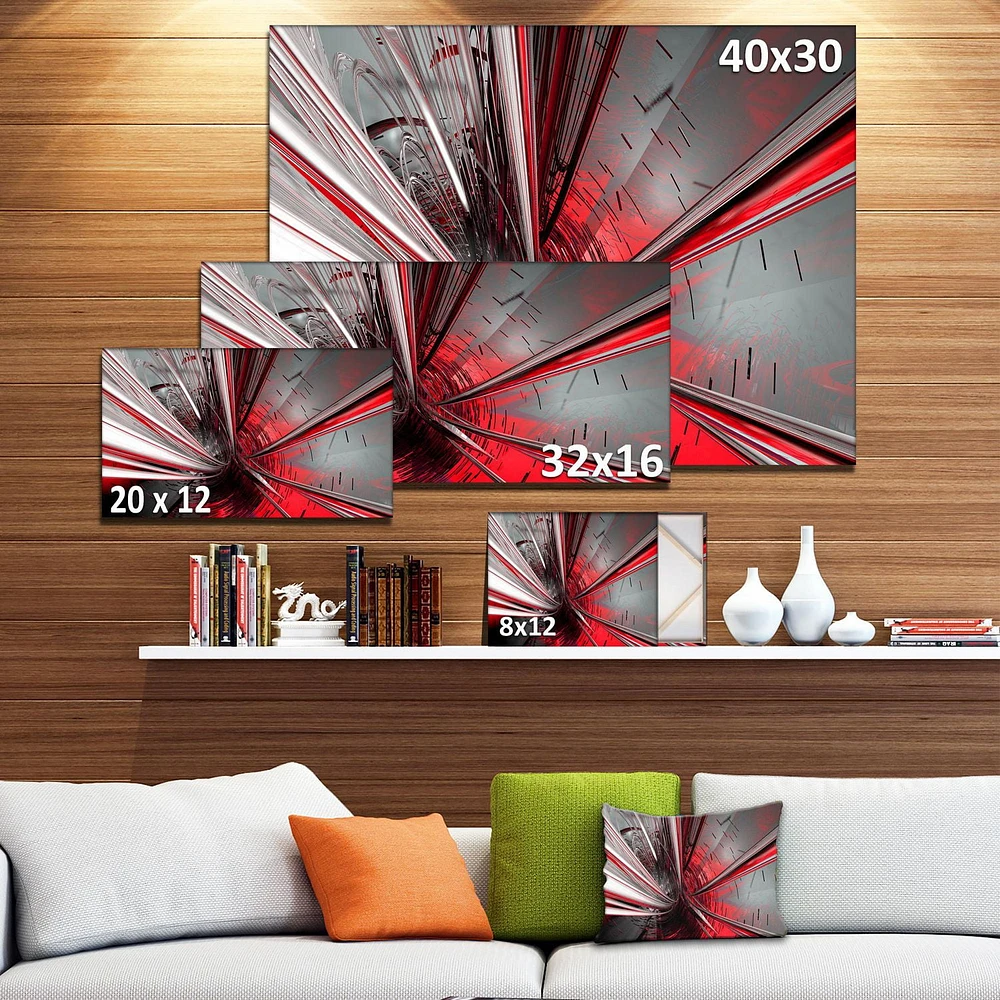 Designart Fractal 3D Deep into Middle Canvas Wall Art