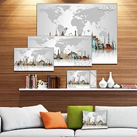 Designart Famous Monuments Across World Canvas Wall Art