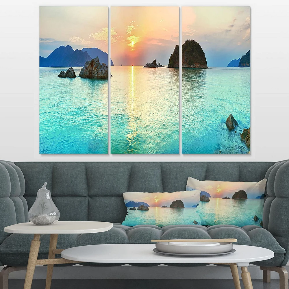 Designart Sunrise Panorama Canvas Wall Art