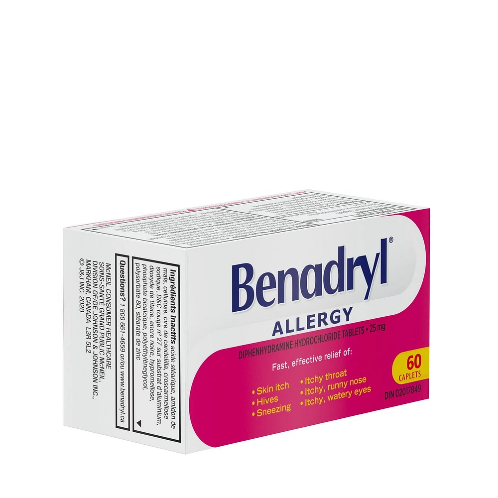 Benadryl Caplets 60 unités