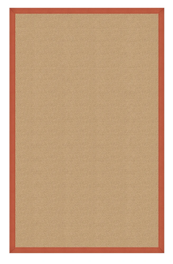 Athena Sisal & Burnt Orange 4' x 6' Accent Rug