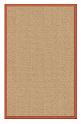 Tapis d'appoint Athena sisal et orange brûlé de 4 pi x 6 pi