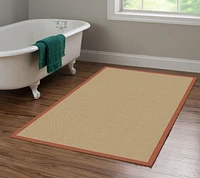 Athena Sisal & Burnt Orange 4' x 6' Accent Rug