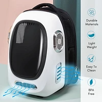 INSTACHEW Trekpod Smart Pet Carrier Backpack for Cats, Small Dogs and Puppies upto17 lbs, Hiking & Outdoor Use (White)