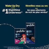 Sous-vêtements de nuit Goodnites pour filles, TG (43 à 64 kg [95 à 140 livres] et plus), 24 sous-vêtements Taille XXL, 24 unités