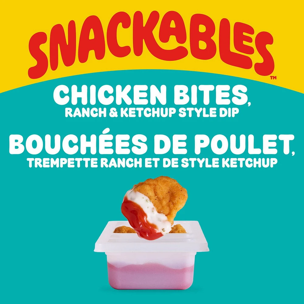 Snackables Bouchées De Poulet, Trempette Style Ranch Et Ketchup, Plateau Lunchables Snackables