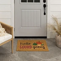 Mohawk Home Hello Gourd Faux Coir Polyester Doormat, Brown, 18" x 30"