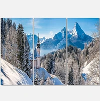 Designart Winter in the Bavarian Alps Canvas Wall Art