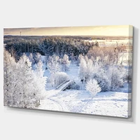 Designart Beautiful Winter Panorama Canvas Wall Art