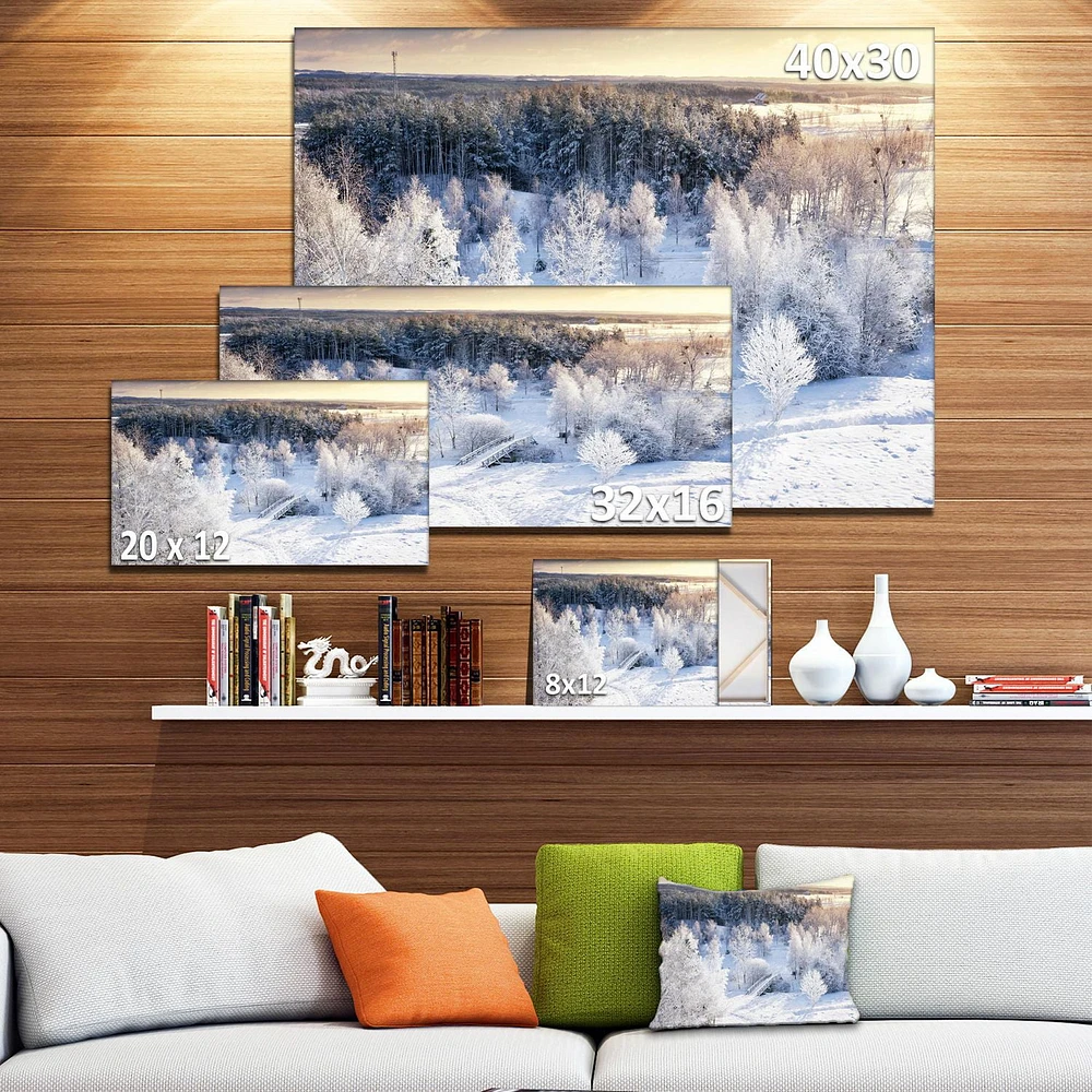 Designart Beautiful Winter Panorama Canvas Wall Art