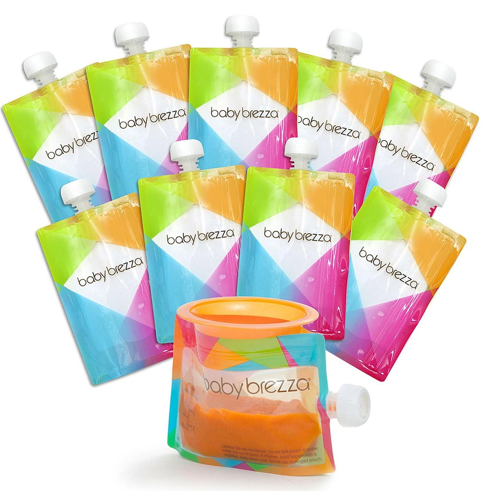Pochettes réutilisables faciles à remplir et à nettoyer de Baby Brezza, pour la nourriture de bébé