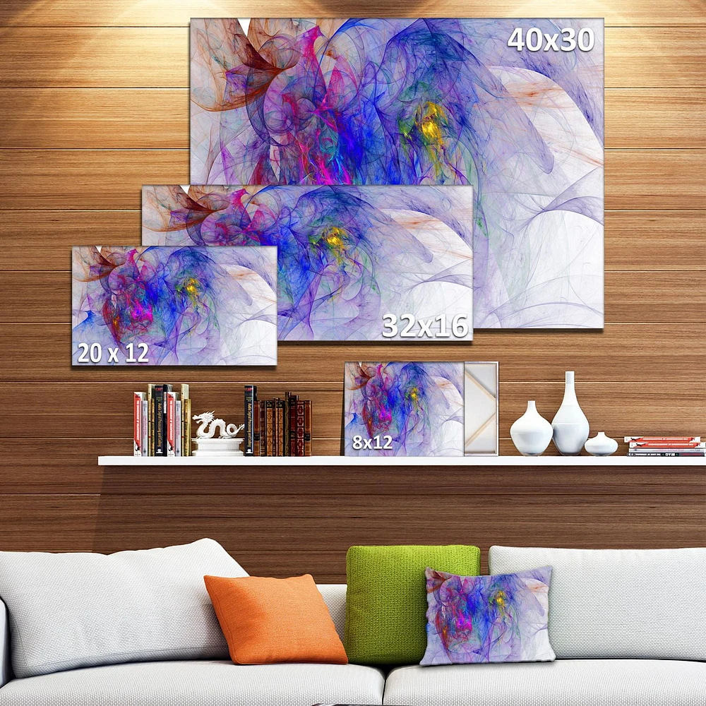 Designart Blue Mystic Psychedelic Texture Canvas Wall Art