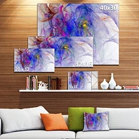 Designart Blue Mystic Psychedelic Texture Canvas Wall Art