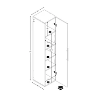 Prepac HangUps 15 inch Narrow Storage Cabinet