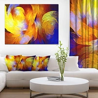 Designart Yellow Fractal Abstract Pattern Canvas Wall Art