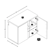 Prepac HangUps 2-Door Base Storage Cabinet