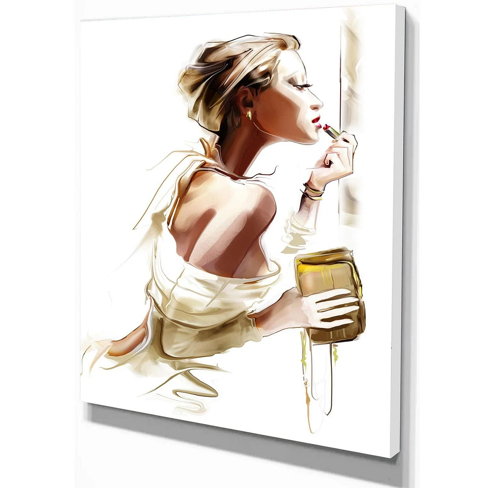 Designart Fashion Woman Canvas Wall Art