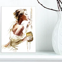 Designart Fashion Woman Canvas Wall Art