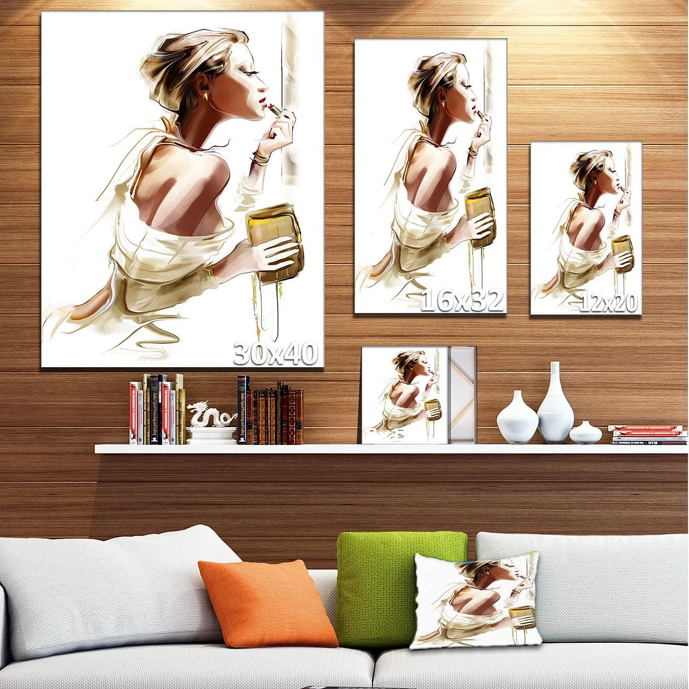 Designart Fashion Woman Canvas Wall Art